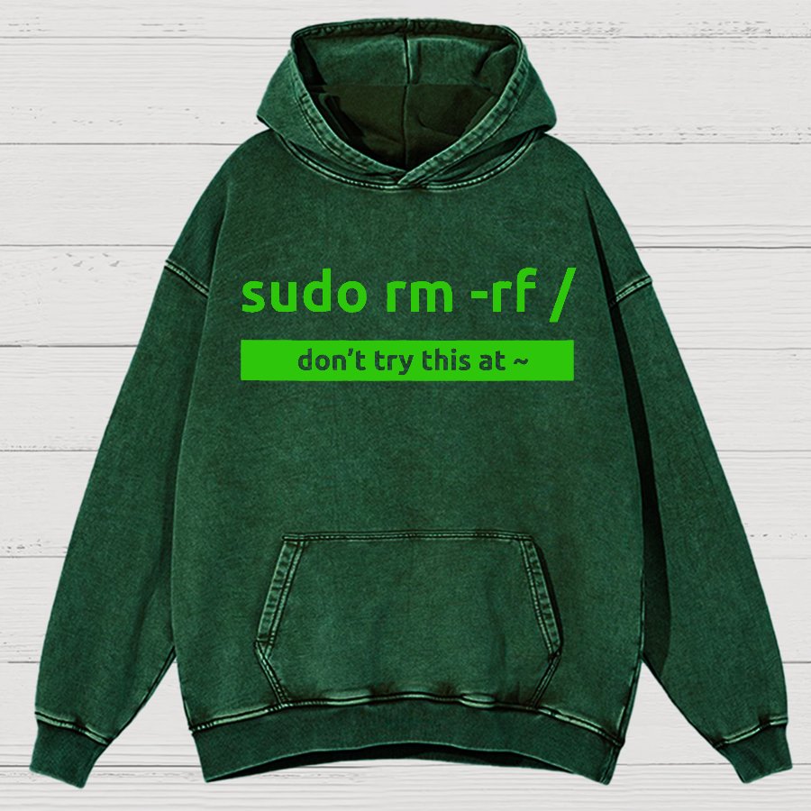 Sudo Linux Programming Command Nerd Vintage Distressed Hoodie
