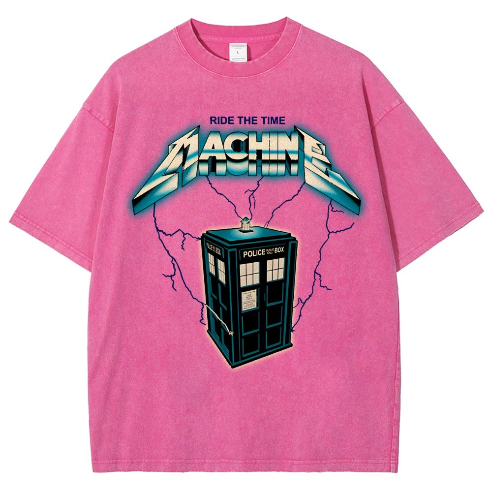 Ride the Time Machine Vintage Distressed T-shirt