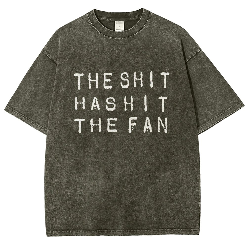 The Shit Has Hit The Fan Vintage Distressed T-shirt
