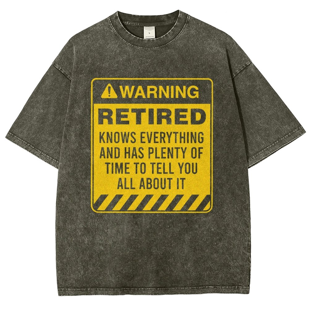 Retired Warning Vintage Distressed T-shirt
