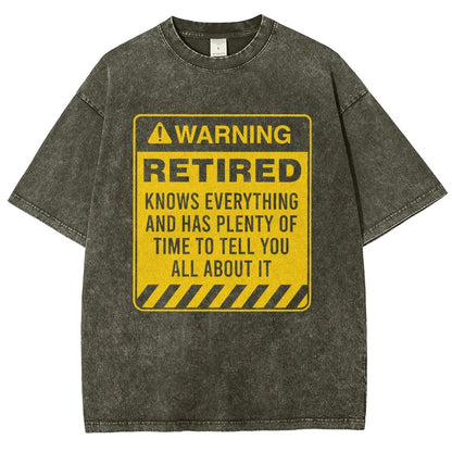 Retired Warning Vintage Distressed T-shirt
