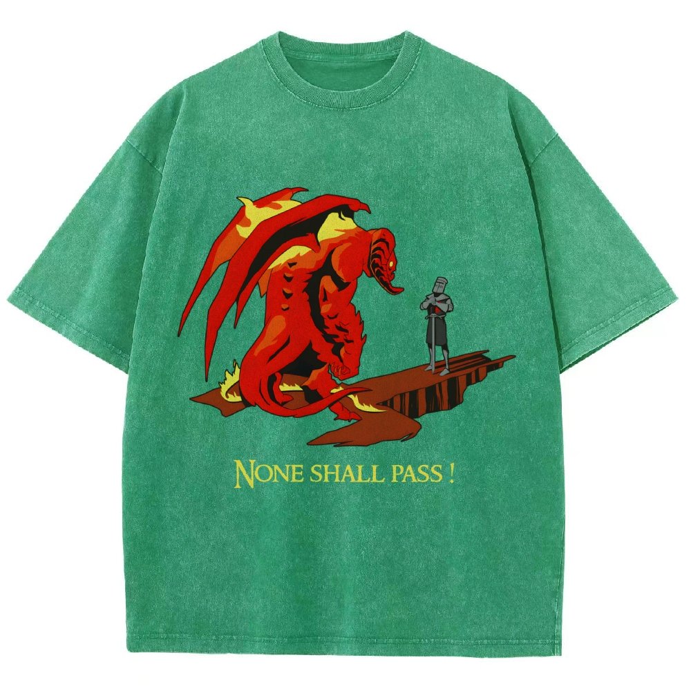 None Shall Pass Vintage Distressed T-shirt