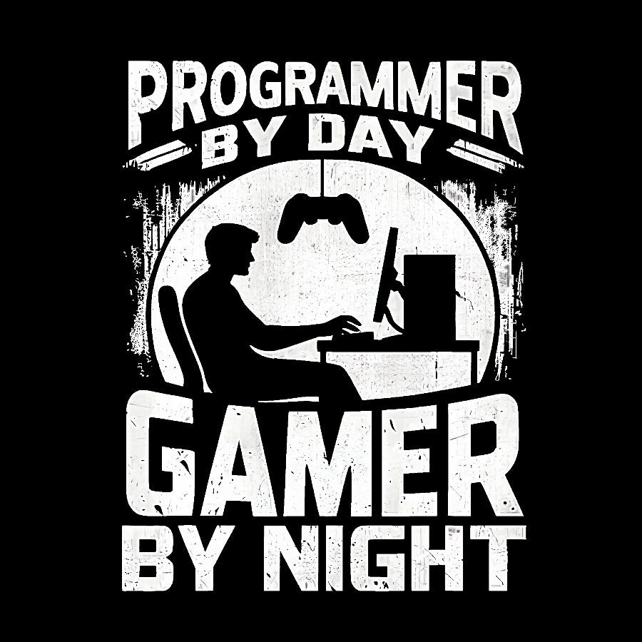 Programmer By Day Gamer By Night Computer Programming T-Shirt