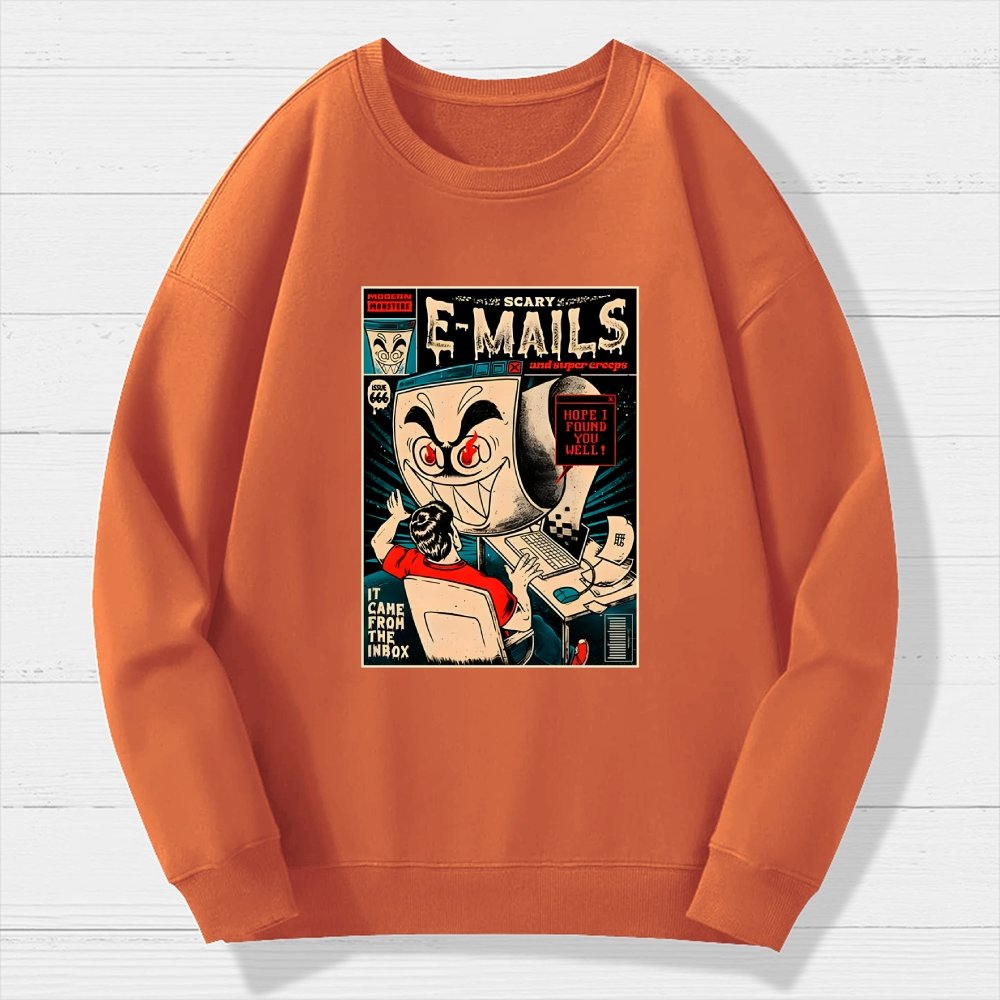 Scary E-mails Geek Cotton Sweatshirt