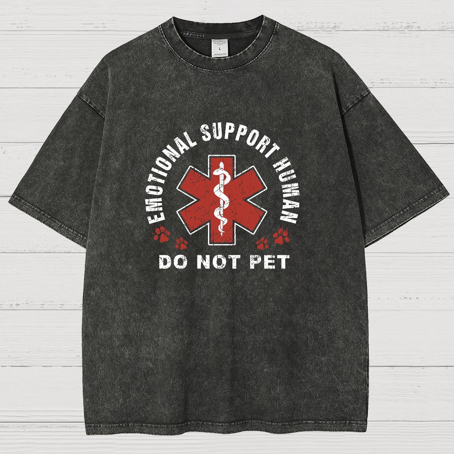 Emotional Support Human Vintage Distressed T-shirt