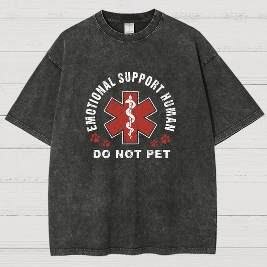 Emotional Support Human Vintage Distressed T-shirt