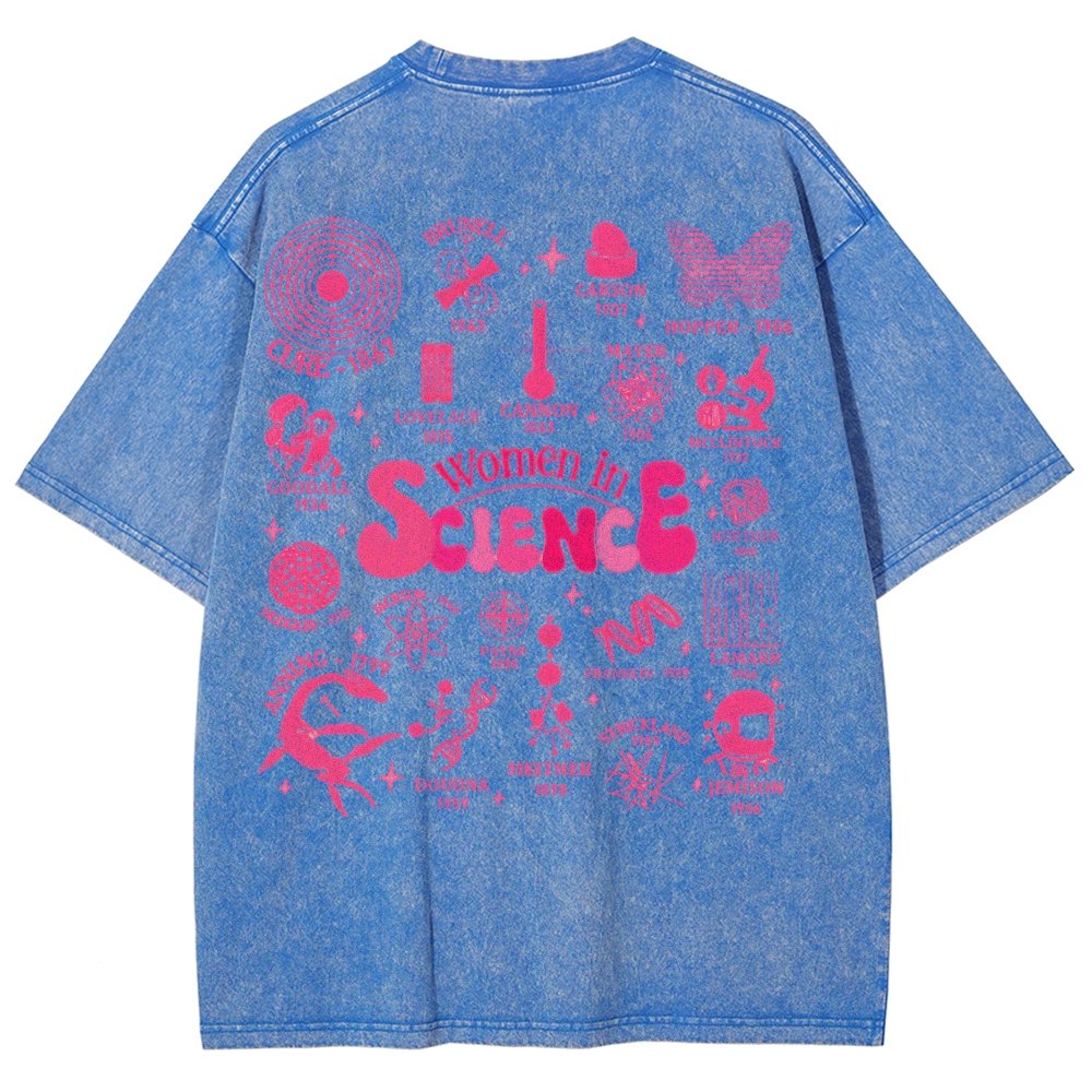 In Science Teacher Vintage Snowflake Washed T-Shir
