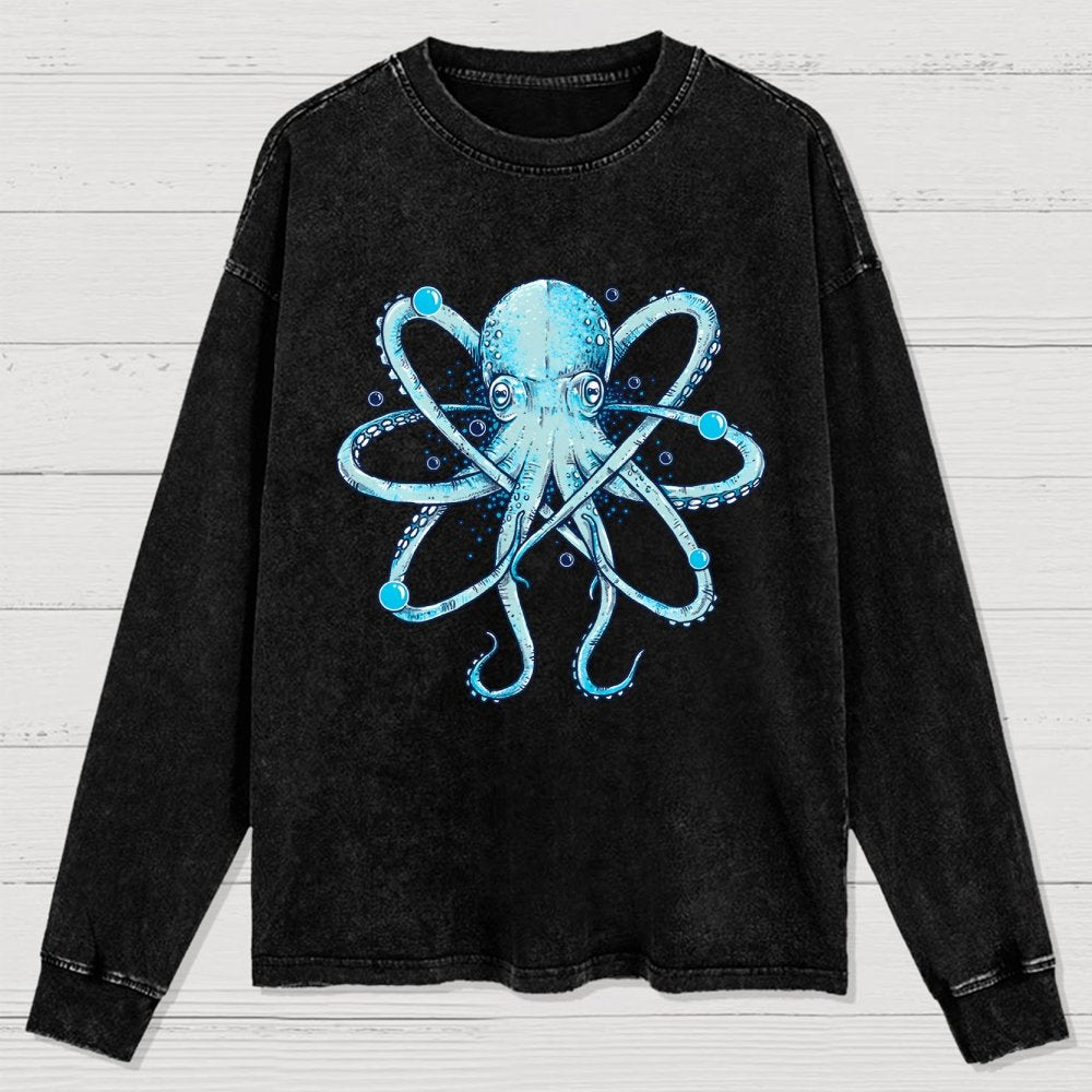 Atomic Octopus Washed Long Sleeve Tee