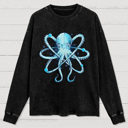 Atomic Octopus Washed Long Sleeve Tee