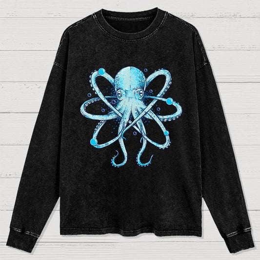 Atomic Octopus Washed Long Sleeve Tee