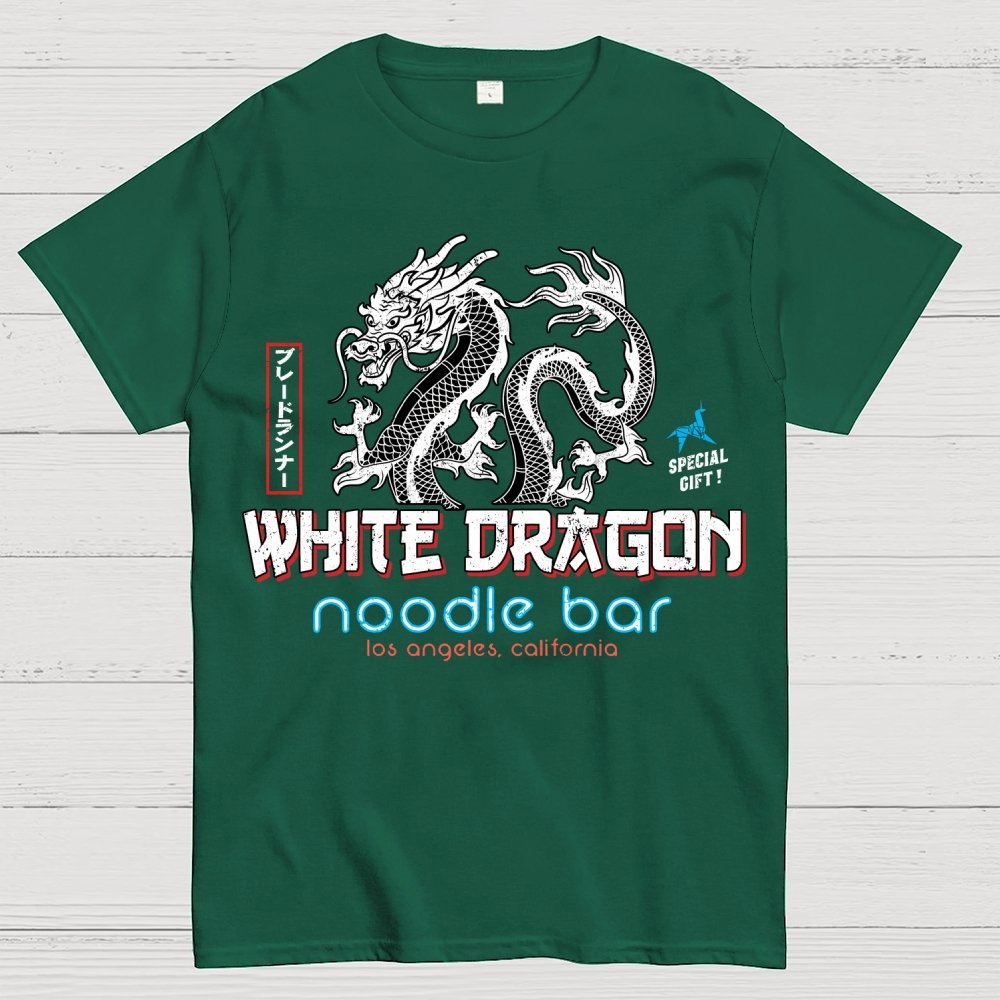 White Dragon Noodle Bar Unisex Geek T-Shirt