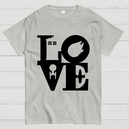 I Love SciFi Black Geek T-Shirt