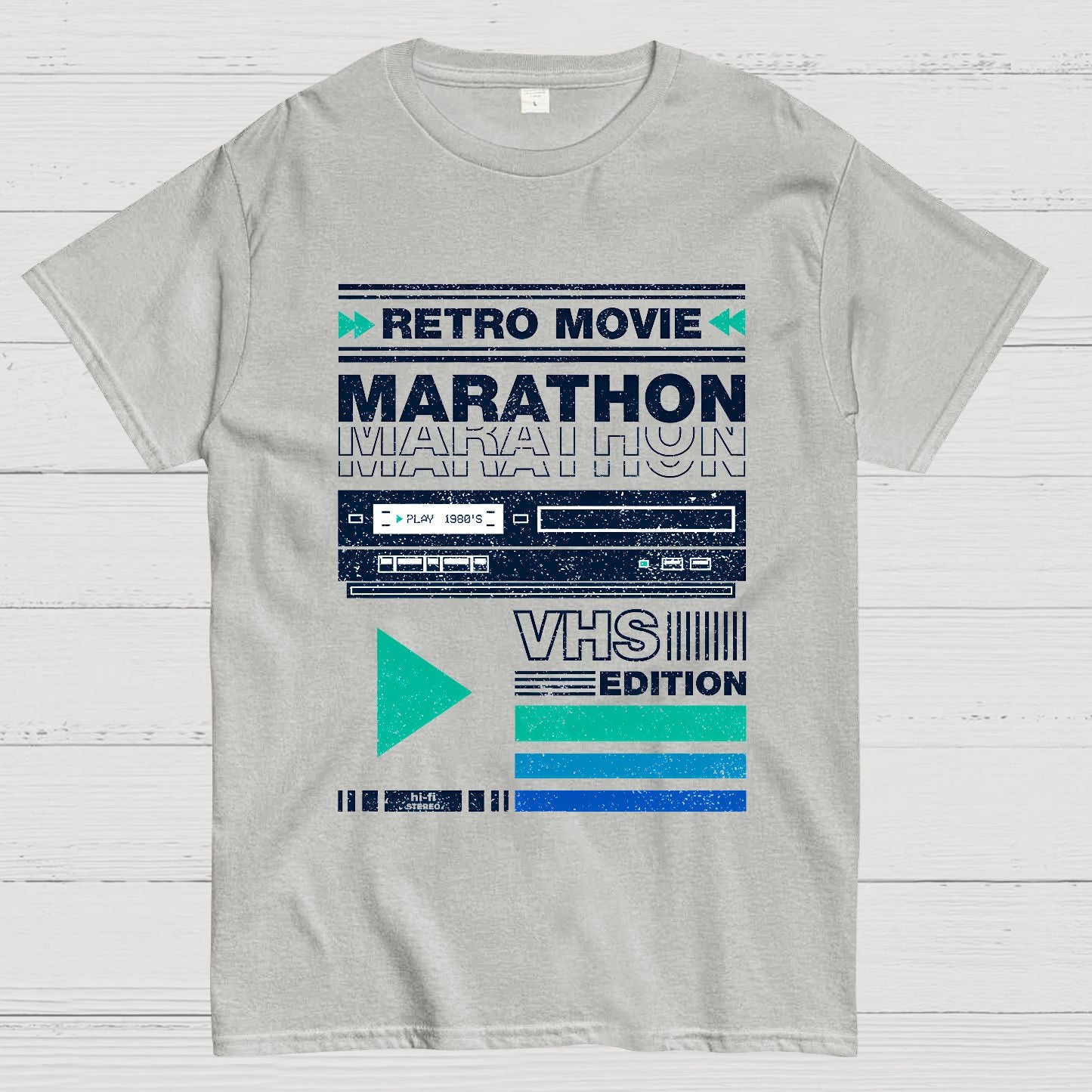 Retro Movie Marathon VHS Edition Geek T-Shirt