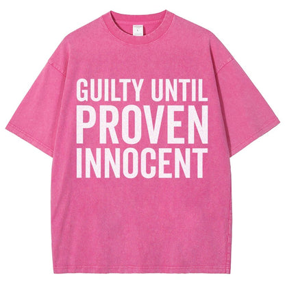 Guilty Until Proven Innocent Vintage Distressed T-shirt