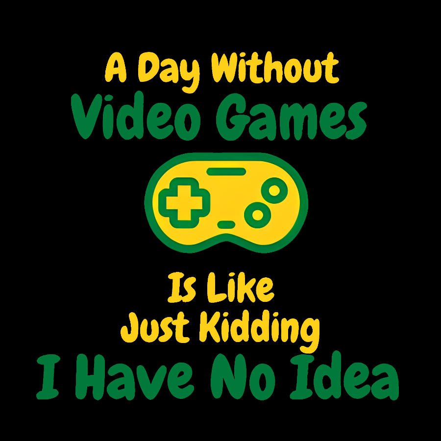 A Day Without Video Games Is Like Just Kidding I Have No Idea Geek T-Shirt