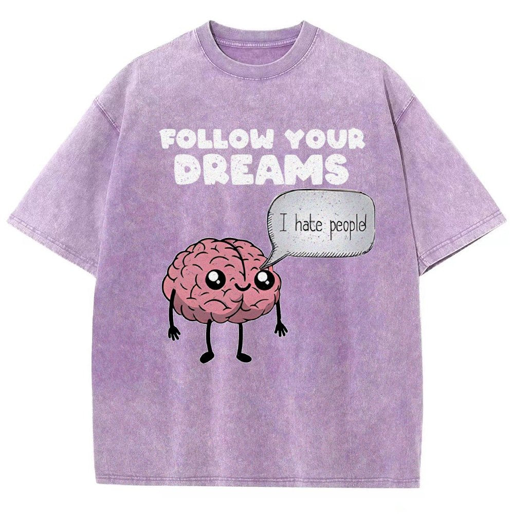 Follow Your Dreams Vintage Distressed T-shirt