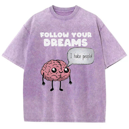 Follow Your Dreams Vintage Distressed T-shirt