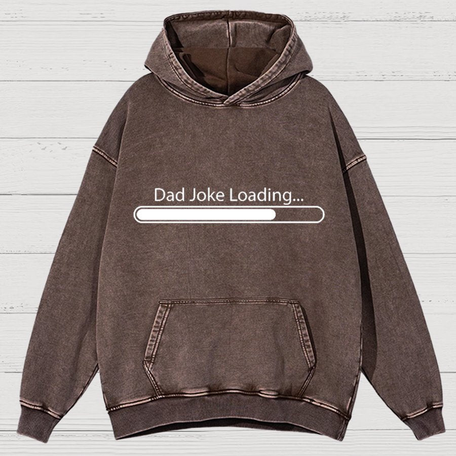 Dad Joke Loading Funny Dad Cotton Vintage Distressed Hoodie