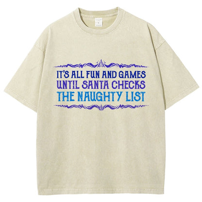 The Naughty List Vintage Distressed T-shirt