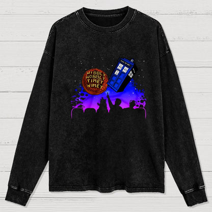 Wavy Wobbly Timey Whimsy Washed Long Sleeve Tee