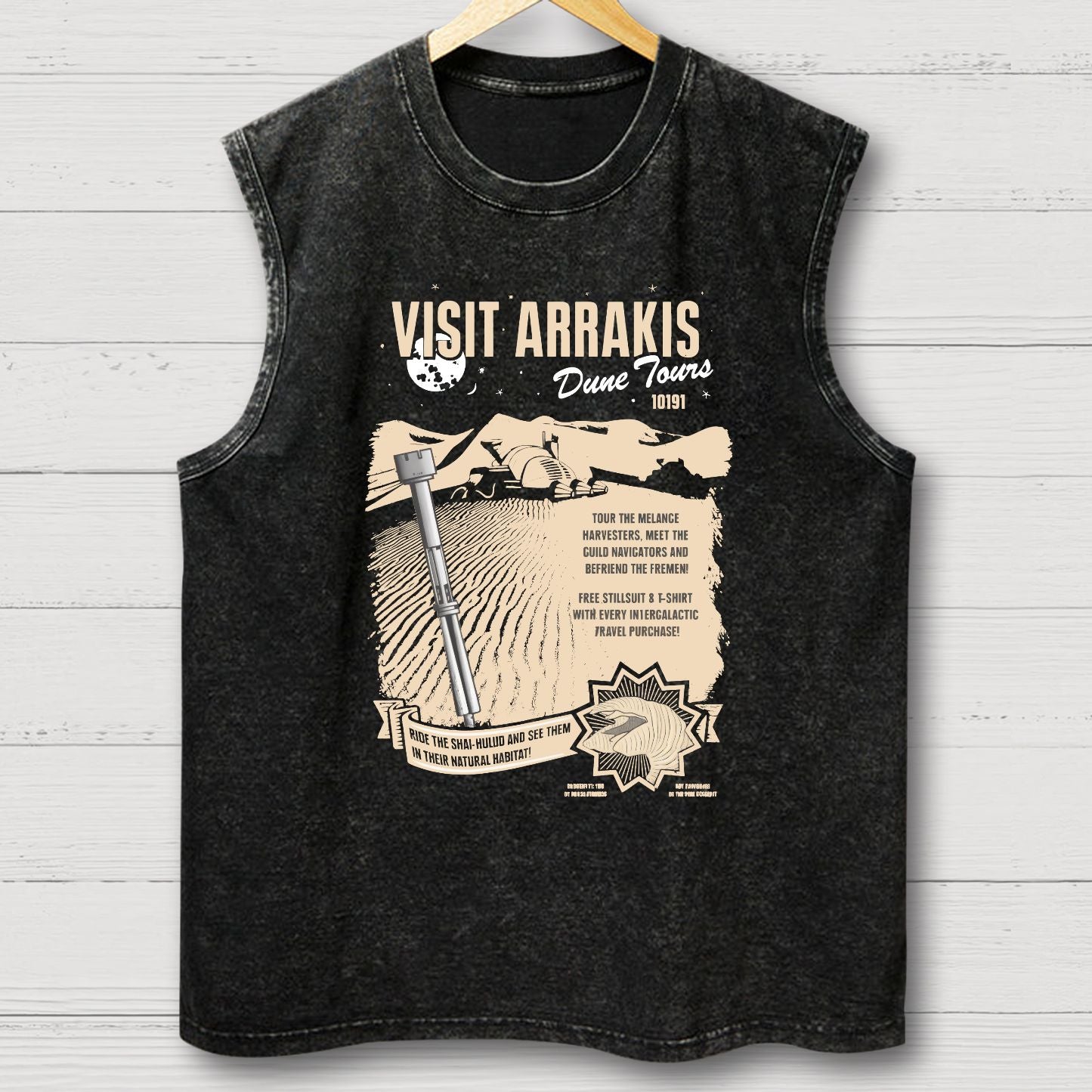 Visit Arrakis Vintage Distressed Washed Tank