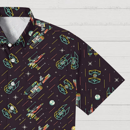 Space spaceship Geek Hawaiian Shirt