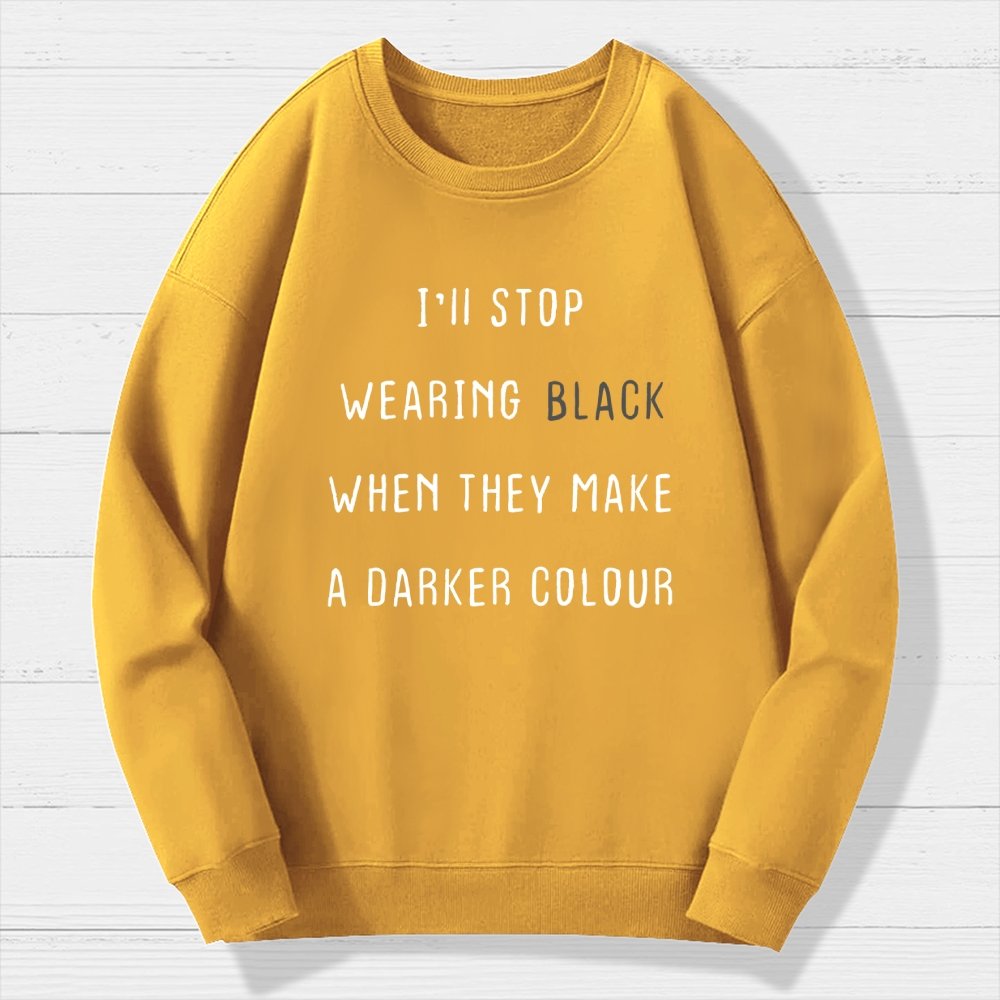 Wearing Black Geek Cotton Sweatshirt