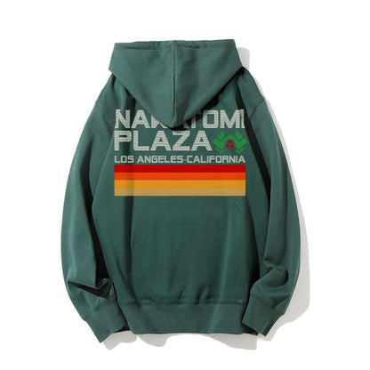 Retro Plaza Printed Back Unisex Cotton Hoodie