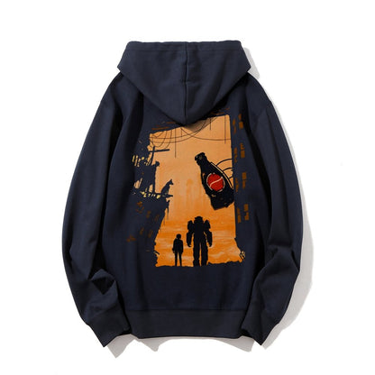 Welcome To This Land Printed Back Unisex Cotton Hoodie