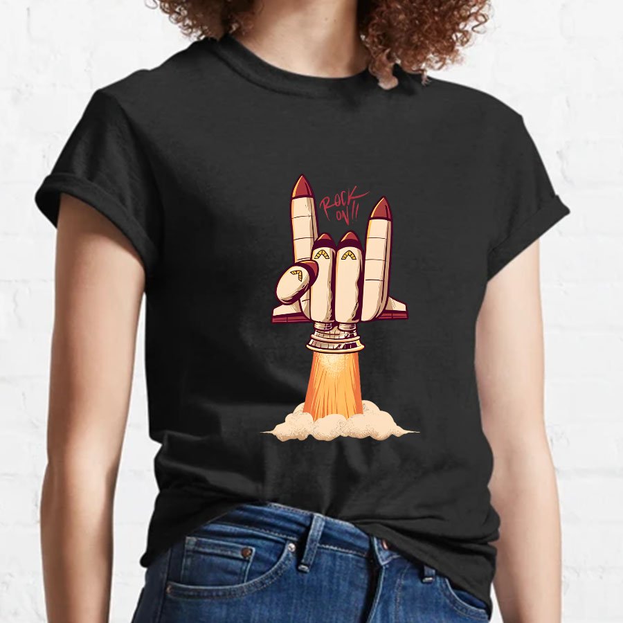 Rock On Rocket  Geeky T-Shirt
