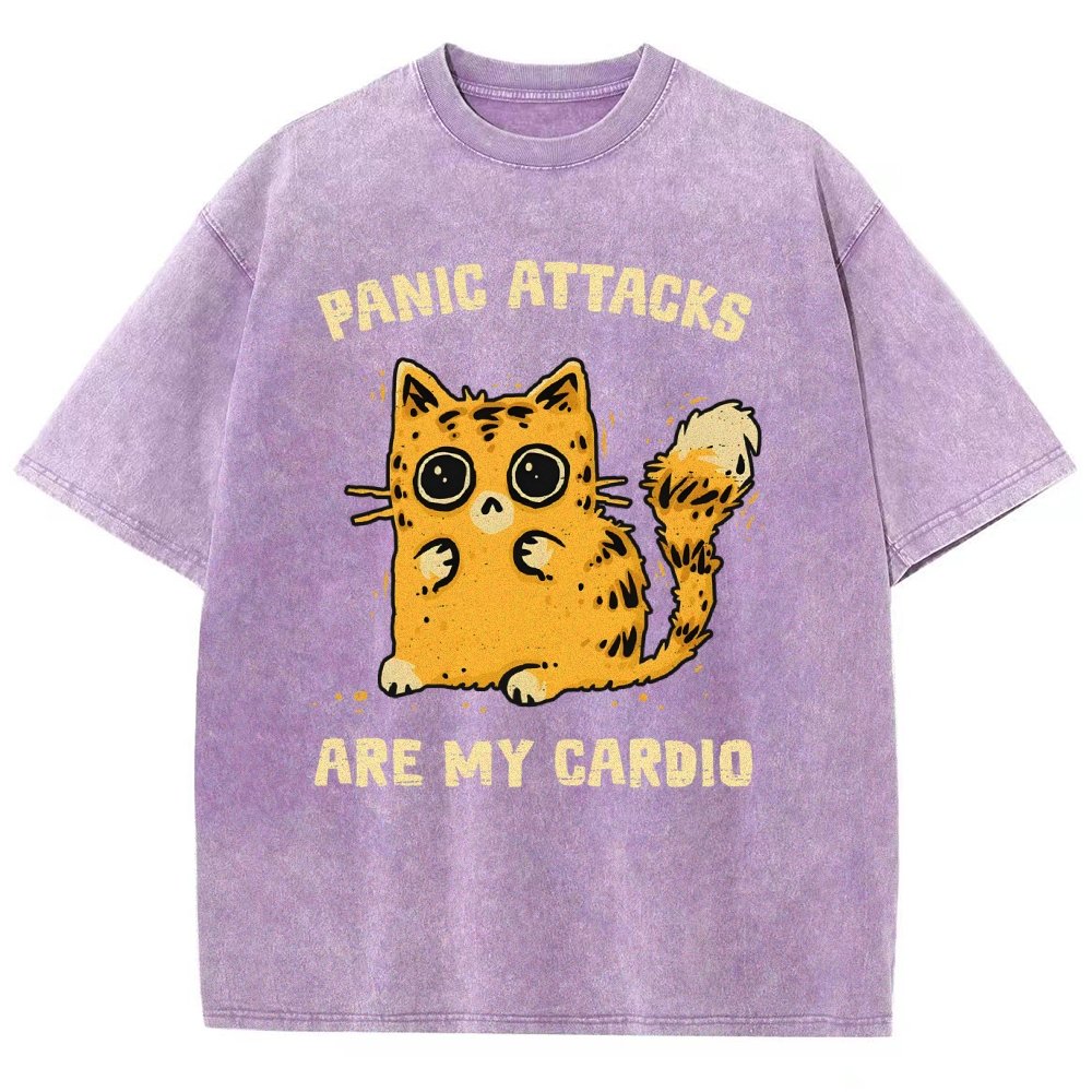 Panic Attacks Are My Cardio Vintage Distressed T-shirt