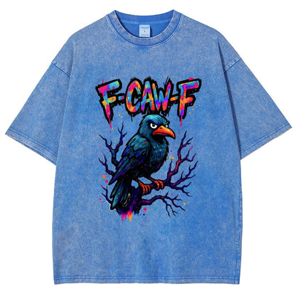 F-Caw-F Raven Vintage Distressed T-shirt