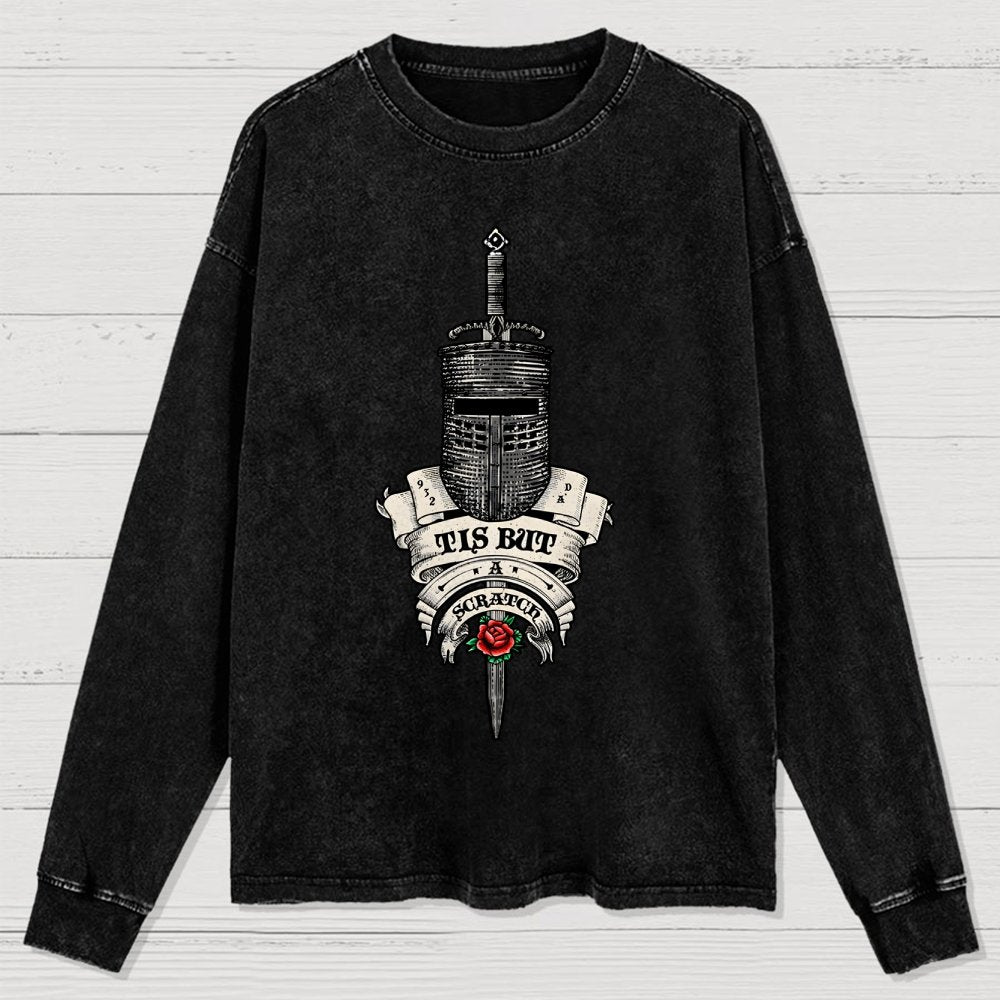 It is but a scratch Washed Long Sleeve Tee