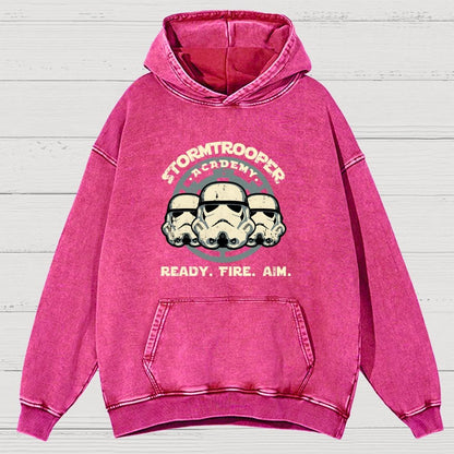 Ready. Fire. Aim. Vintage Distressed Hoodie