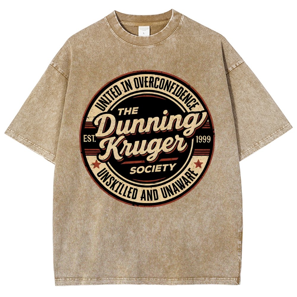 Dunning Kruger Society Vintage Distressed T-shirt