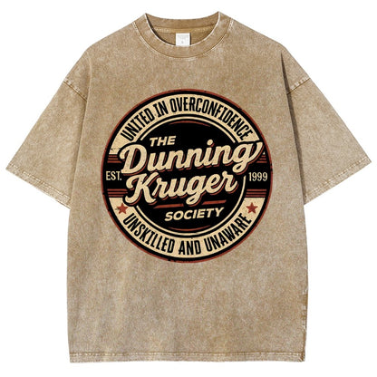Dunning Kruger Society Vintage Distressed T-shirt