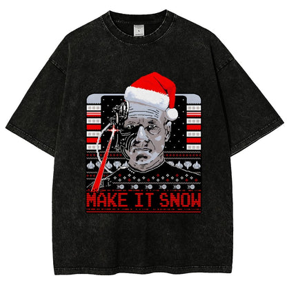 Make It Snow Vintage Distressed T-shirt