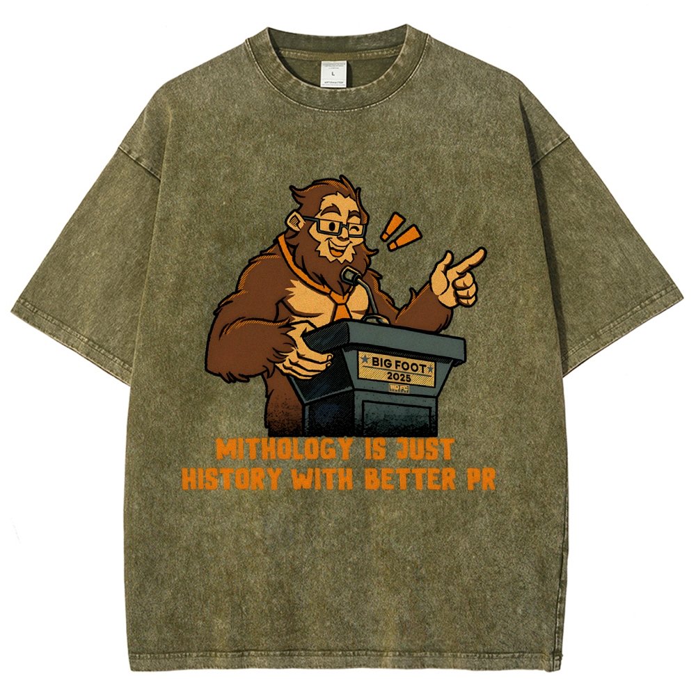 Mythology is just history with better PR Vintage Distressed T-shirt