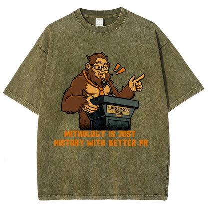 Mythology is just history with better PR Vintage Distressed T-shirt
