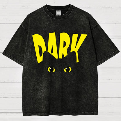 Dark Cat Funny Vintage Distressed T-shirt