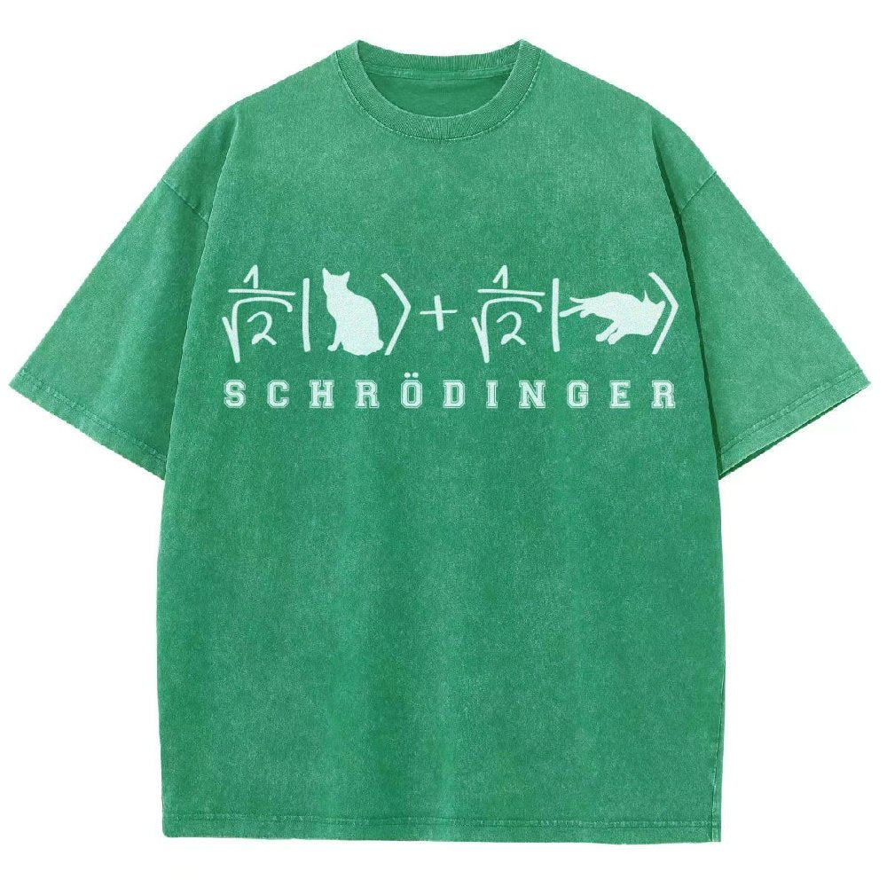 Schrödinger's Cat Vintage Distressed T-shirt