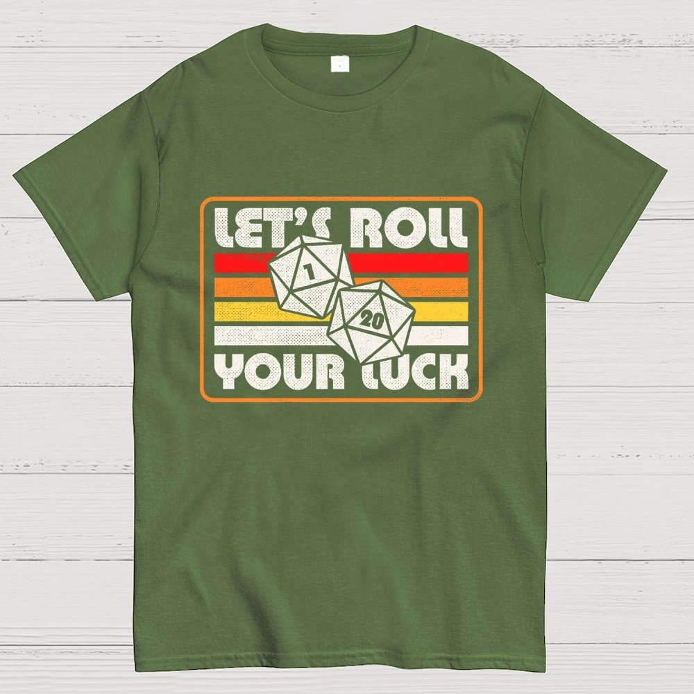 RPG Vintage Roll For Luck Geek T-Shirt