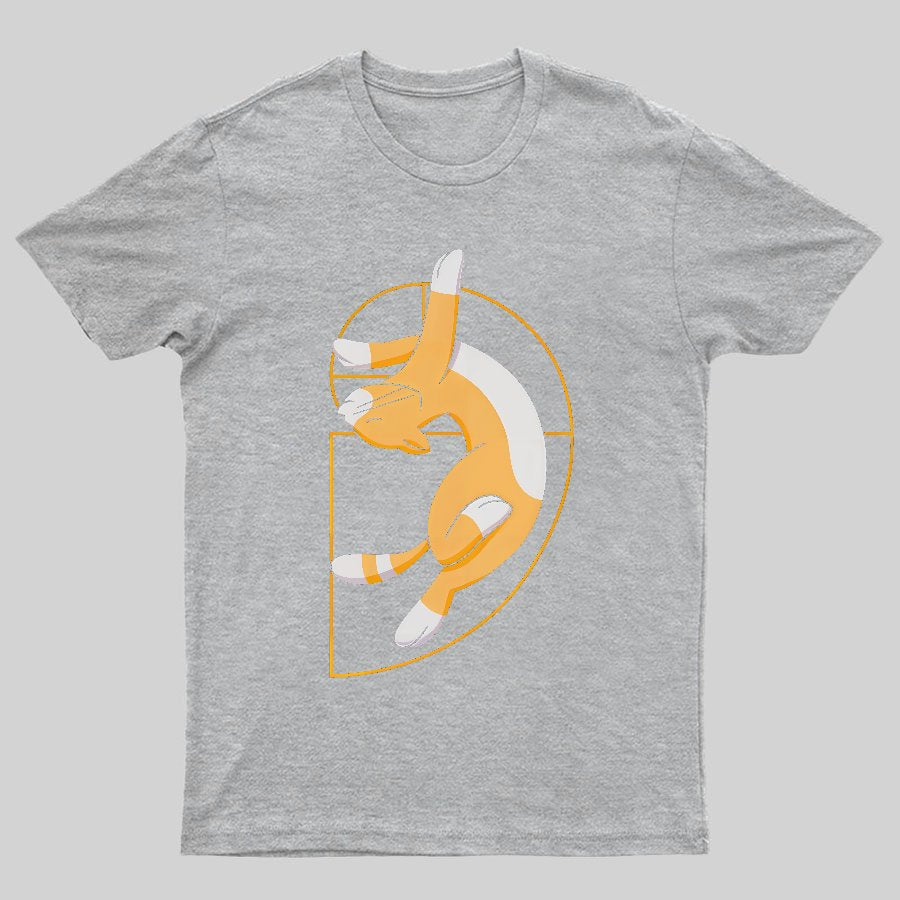 Fibonacci Spiral Cat Geeky T-Shirt