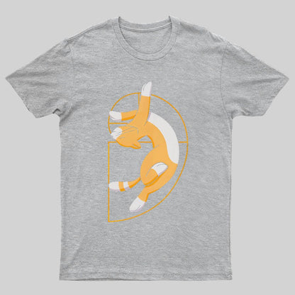 Fibonacci Spiral Cat Geeky T-Shirt