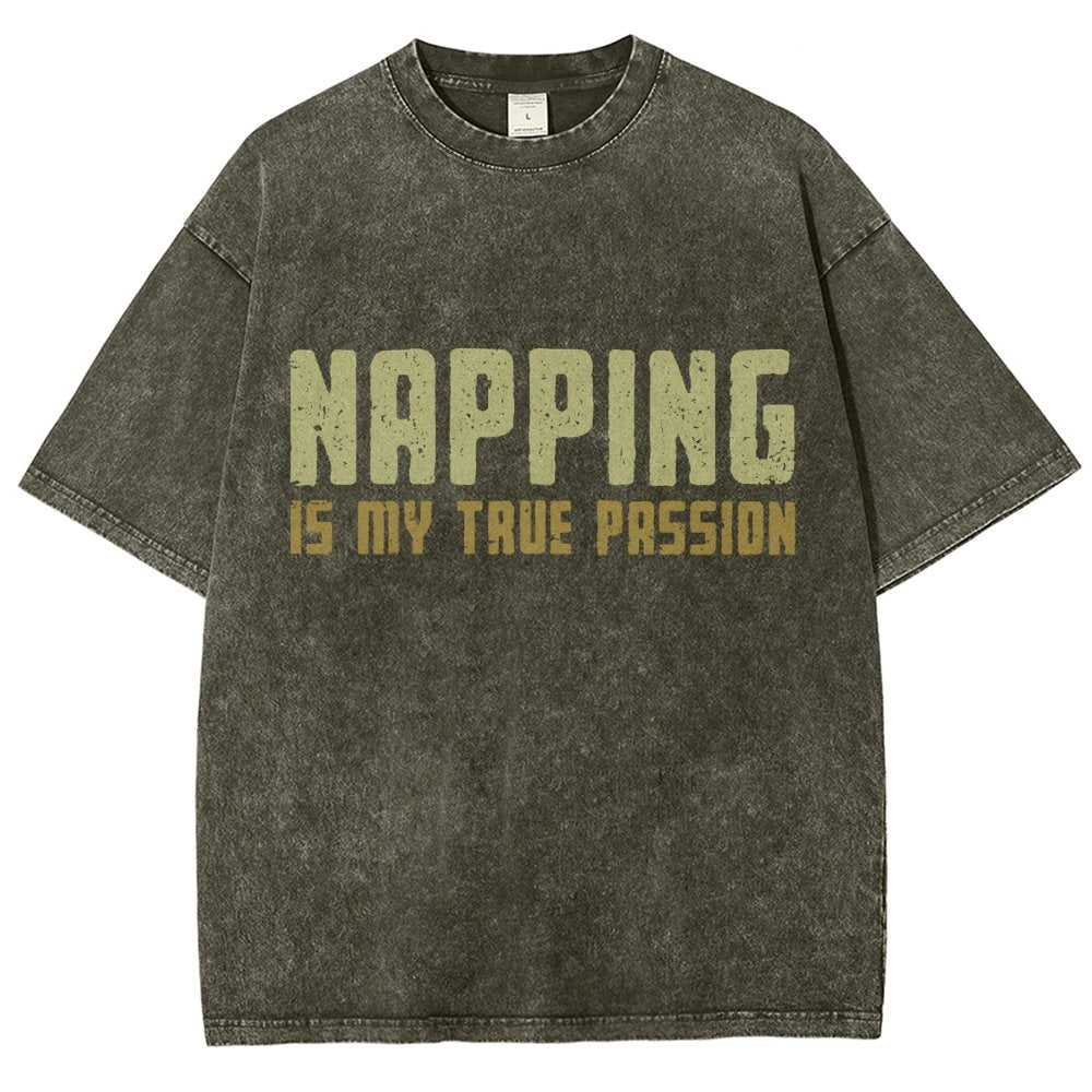 Napping is My Passion Vintage Distressed T-shirt