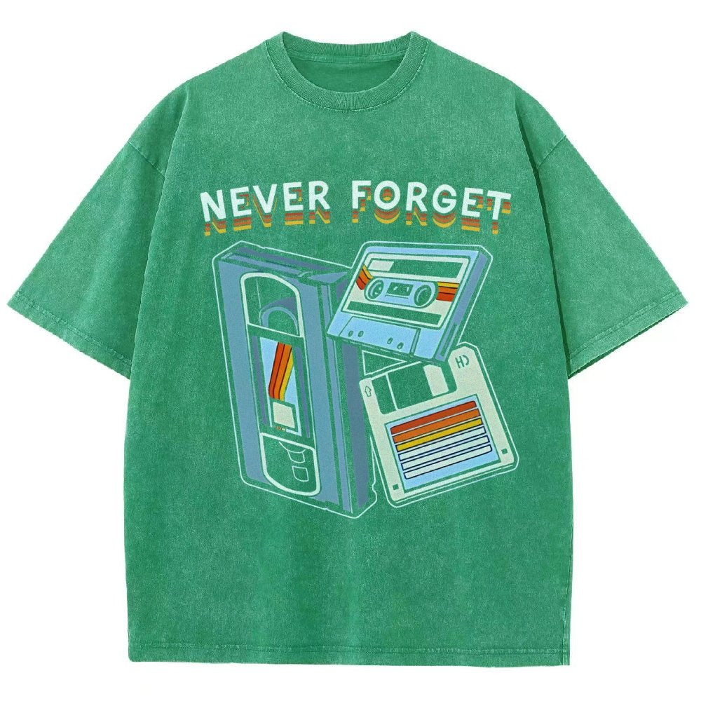 Never Forget Graphic Vintage Distressed T-shirt