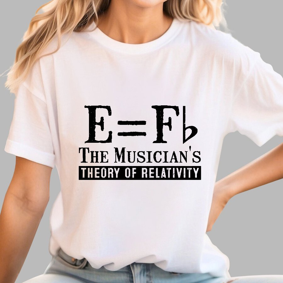 E Equals F Flat Theory of Relativity Geek T-Shirt