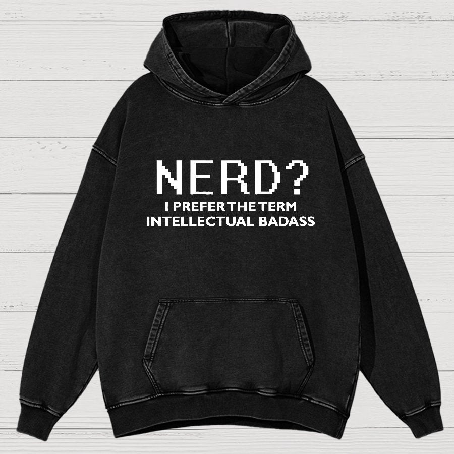 Funny Nerd Vintage Distressed Hoodie