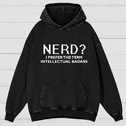 Funny Nerd Vintage Distressed Hoodie