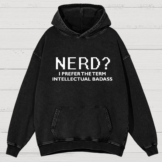 Funny Nerd Vintage Distressed Hoodie
